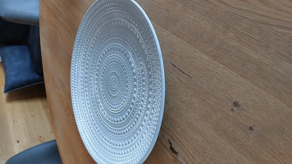 Schale für Deko grau ca. 40cm Durchmesser