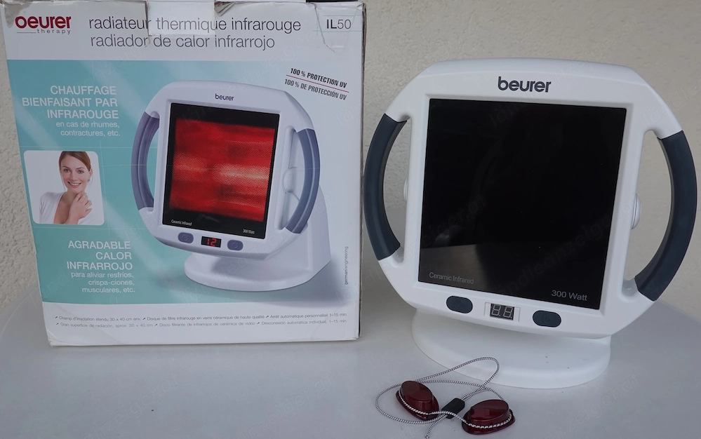 Beurer IL 50, Infrarotlampe , Medizinprodukt, inkl. Schutzbrille