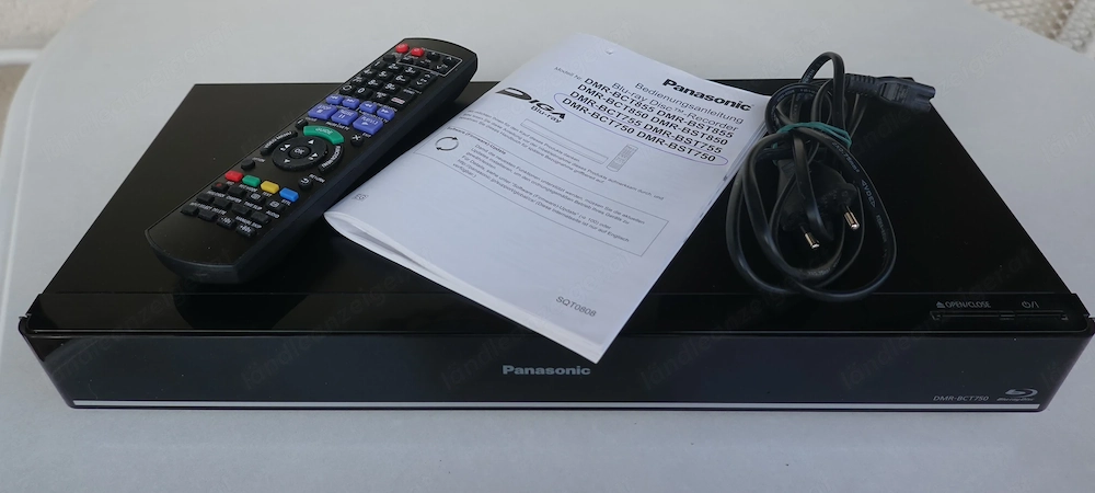 PANASONIC Blu-Ray Recorder DMR-BCT 750EG, 500 GB, Fernbedienung