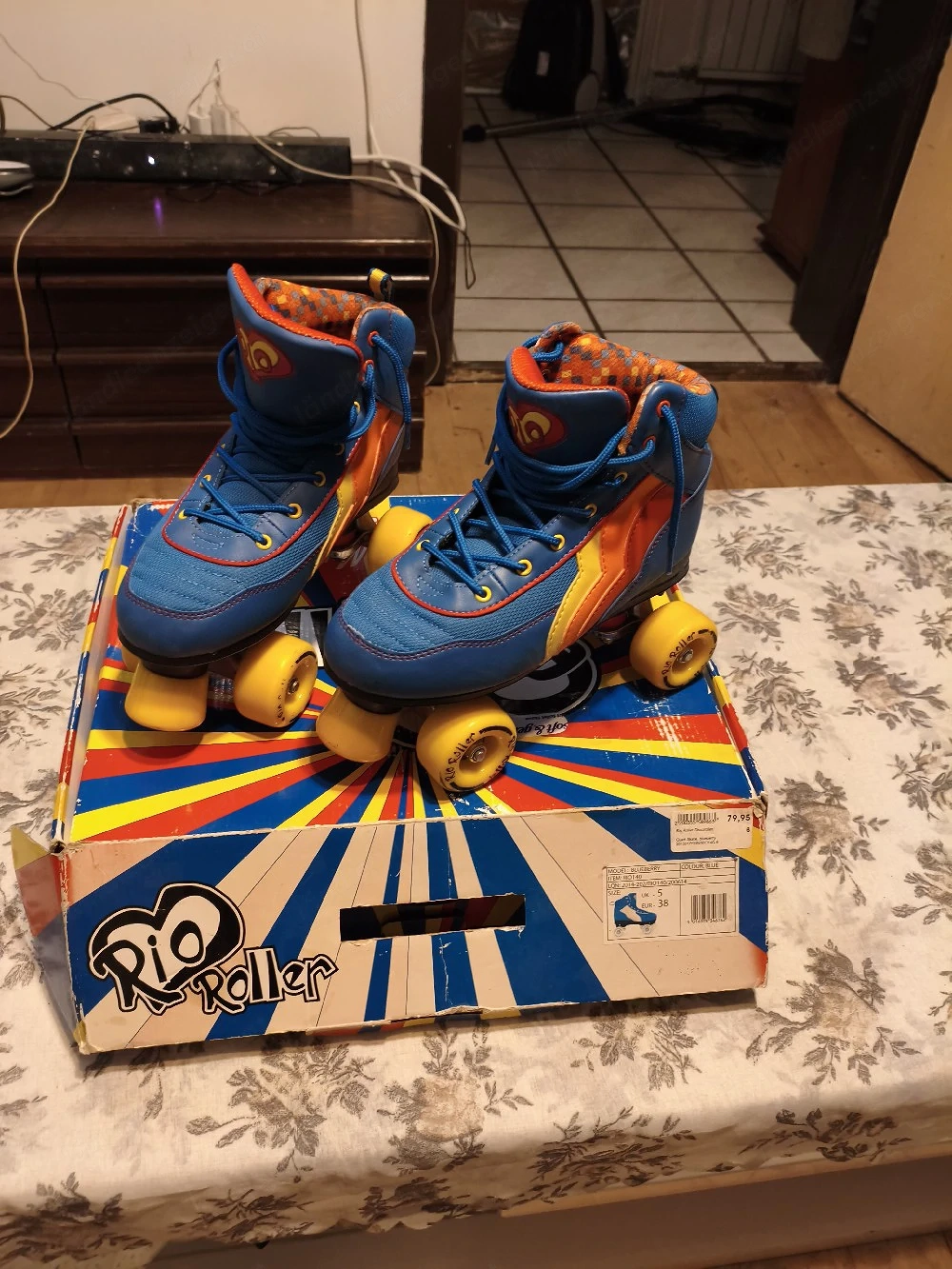 Rio Roller Discoroller "Blueberry" Quad Skates - Gr. 38 (UK 5) - Neuwertig   Nur 2x getragen! Inkl. 