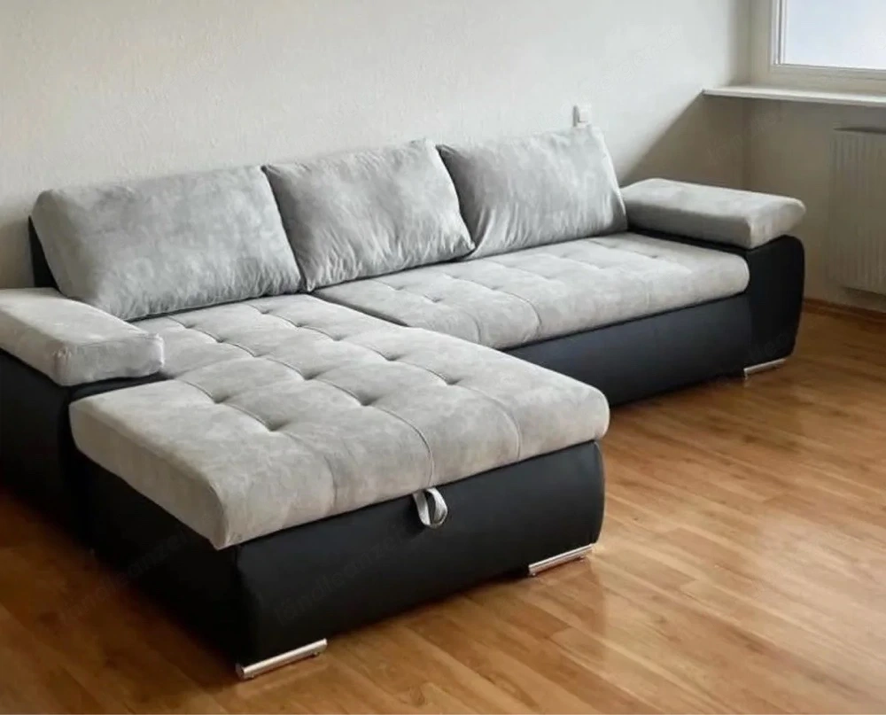 RESERVIERT!!    Xora Ecksofa in Hellgrau  Dunkelgrau