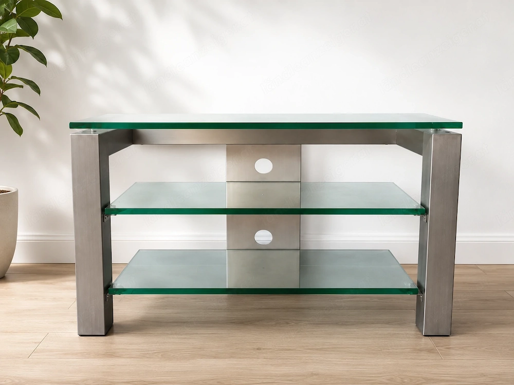 TV- HiFi-Rack aus Glas und Metall