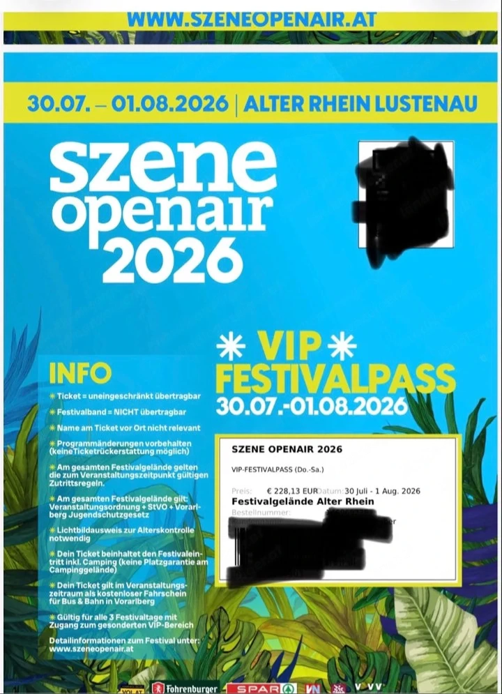 Szene Open Air VIP Festivalpass