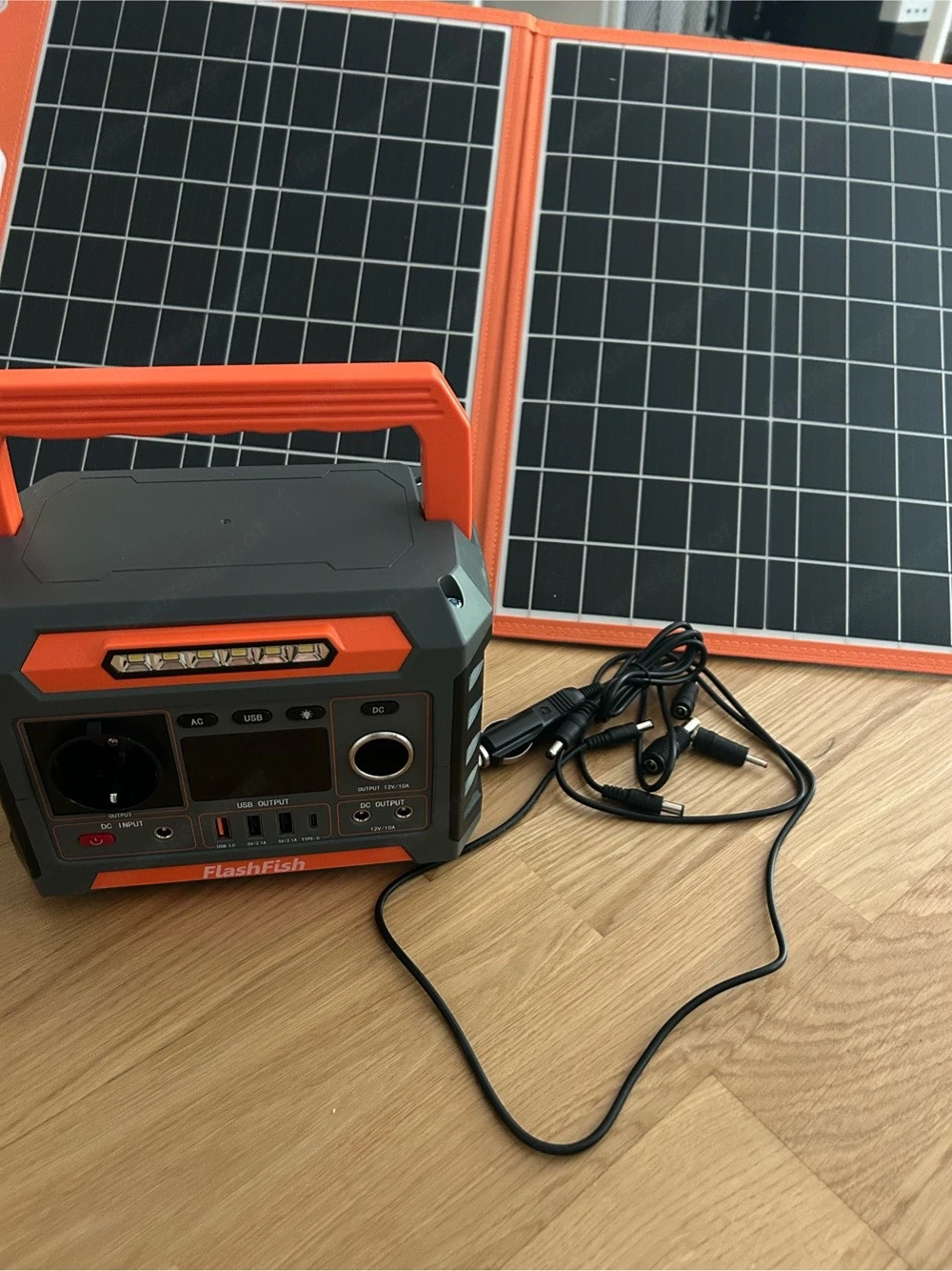 FlashFishP66A Tragbare Powerstation,200WSolar Generator mit 230V, Akku für Camping