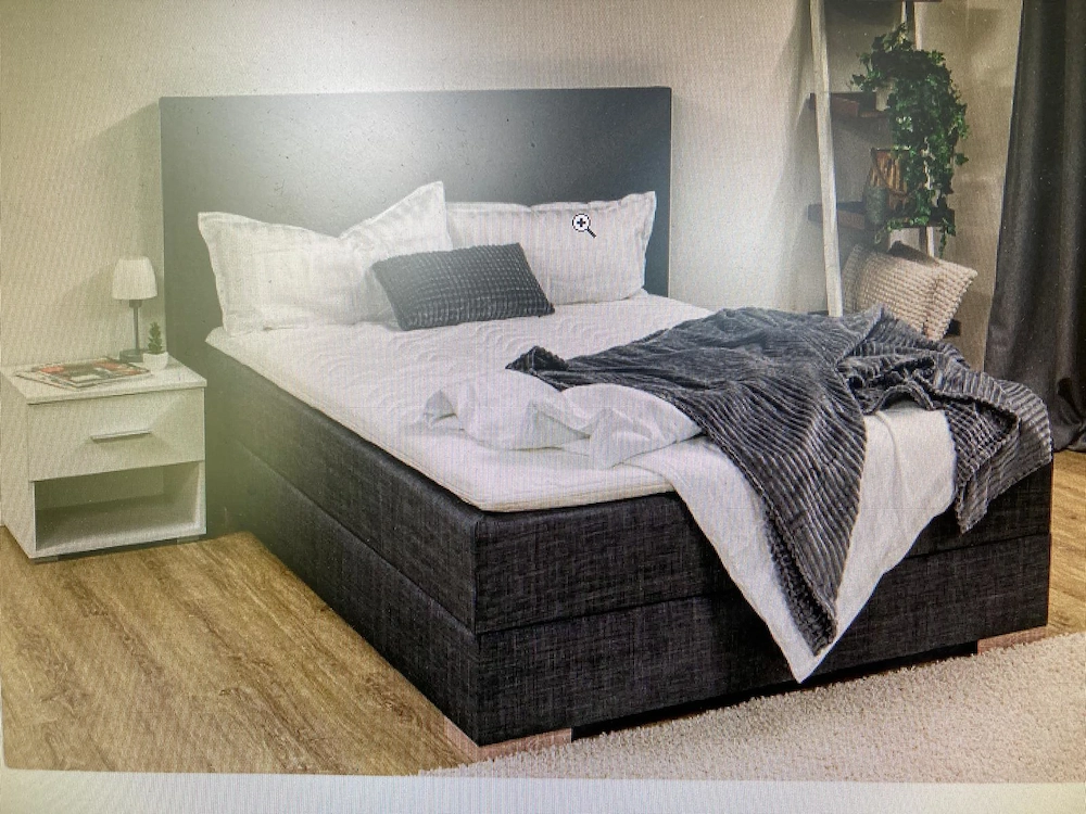 Boxspringbett 140 x 200 cm, mit Bettkasten, ohne Matratze, kaum Gebrauchsspuren