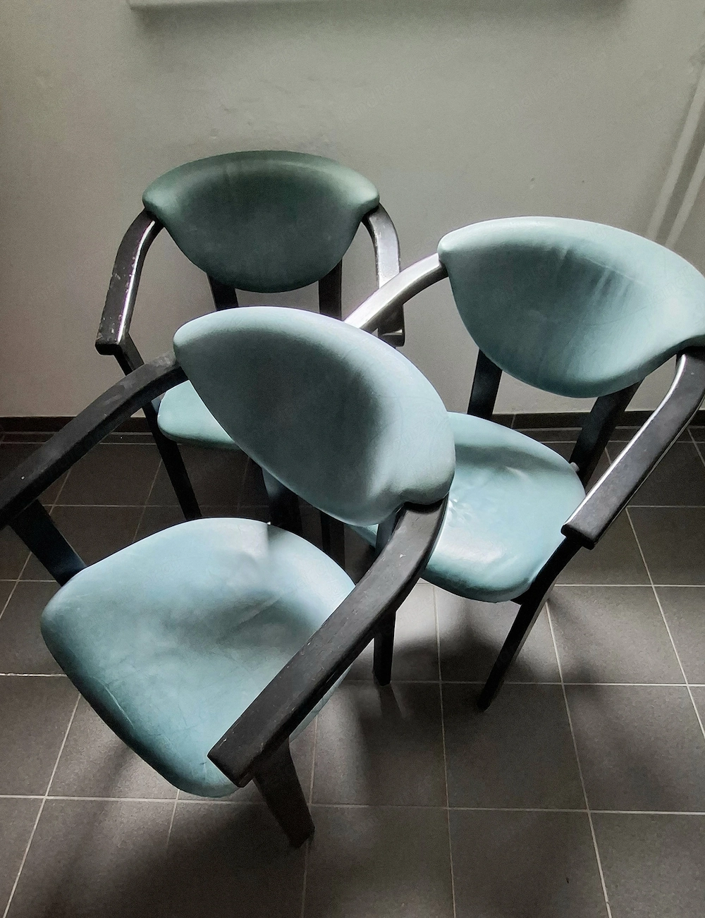 3 Stühle Echtleder 