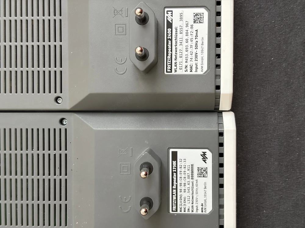 FRITZ!WLAN Repeater 1750E und FRITZ! Repeater 2400