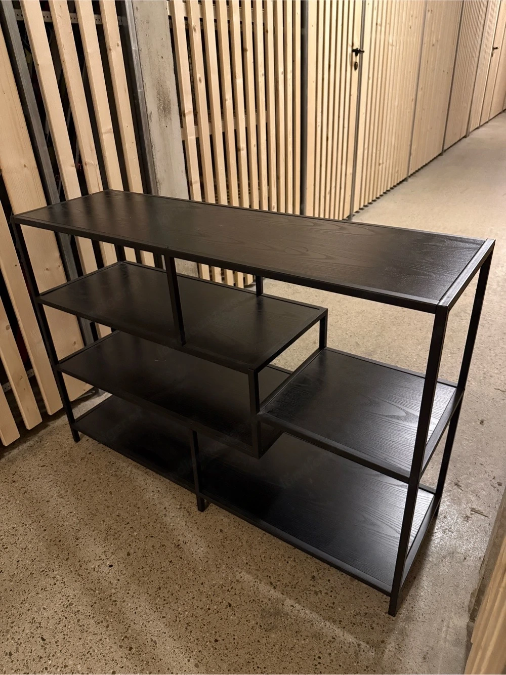 Modernes Regal   Sideboard im Industrial-Look (Schwarz)