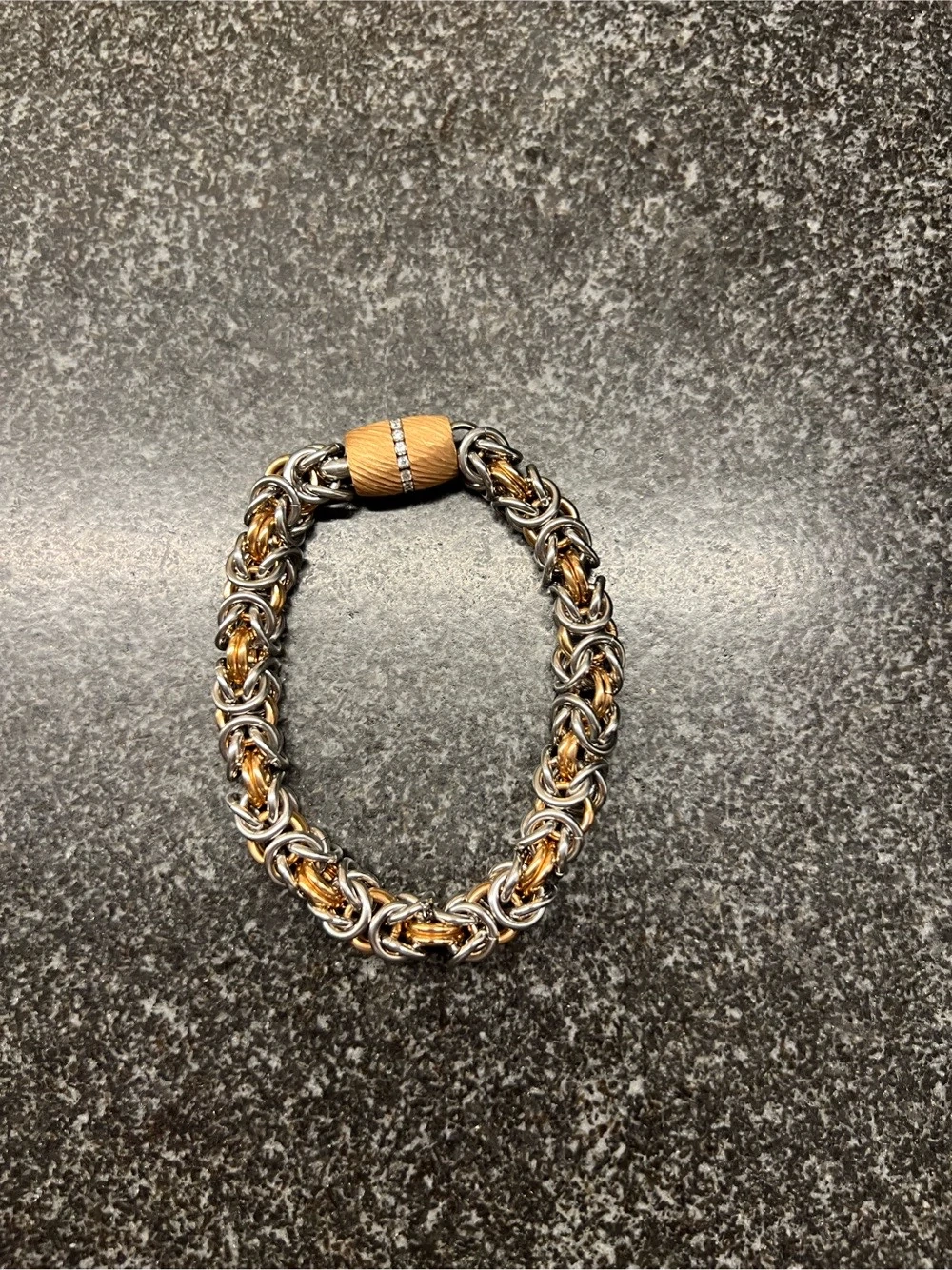 Damenarmband silber roségold mit Magnetverschluss
