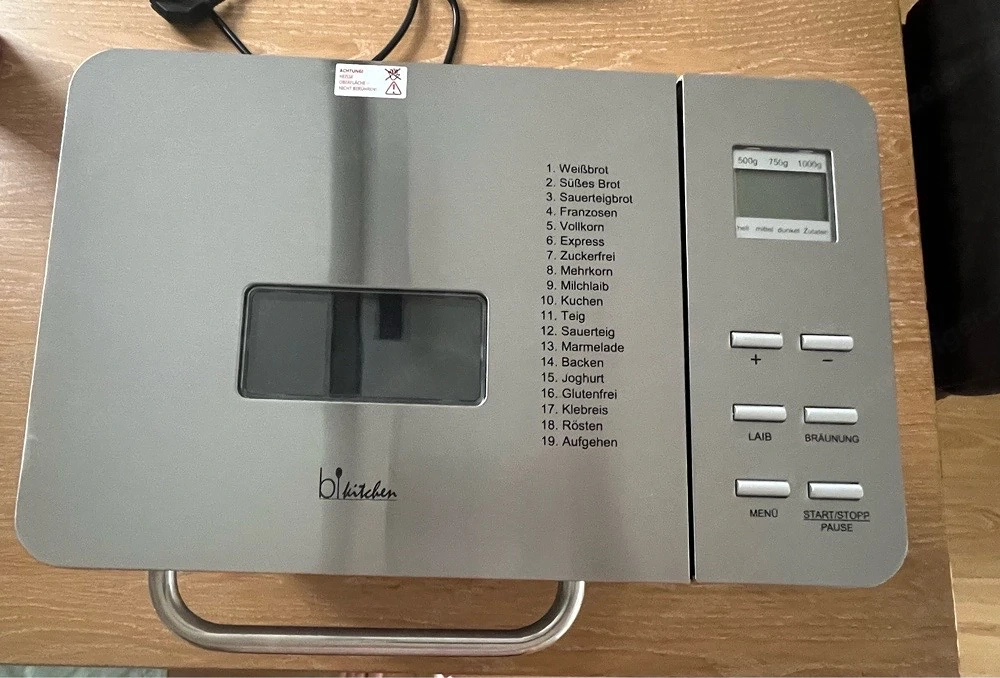 Brotbackautomat bikitchen bake 501