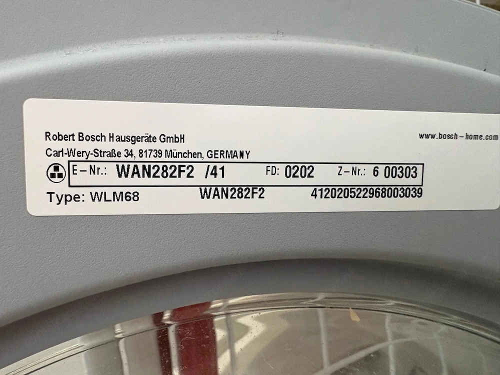 Bosch Waschmaschine, 7 kg, 1400 U min