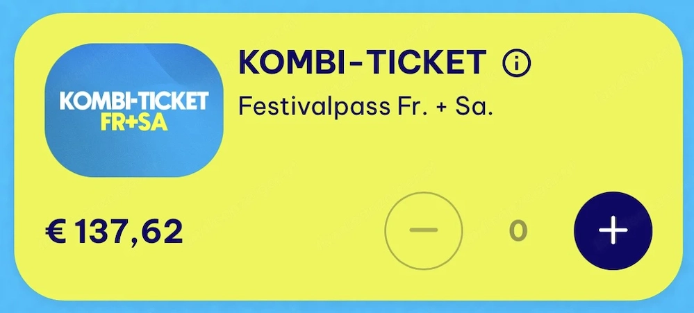 Szene Openair Festivalpass Fr. + Sa. EUR 120,-