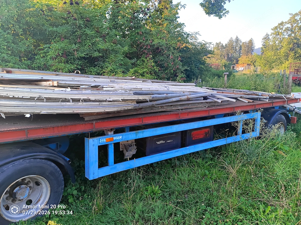 Plattform Anhänger Ballenwagen Stahlbrücke