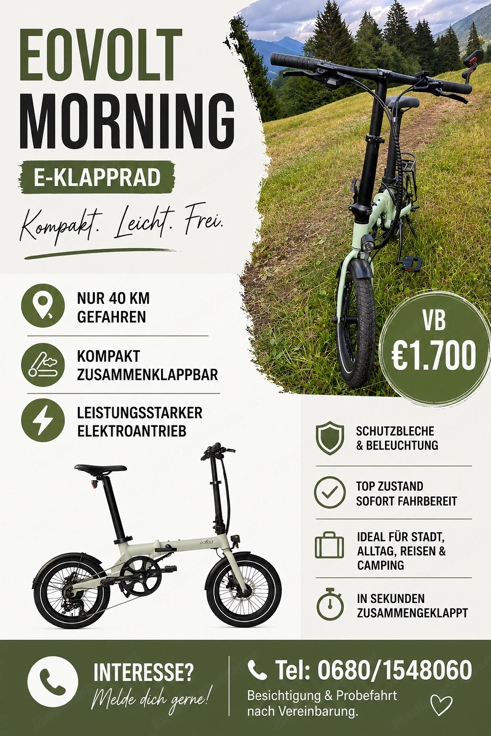 EOVOLT E-Bike Klapprad