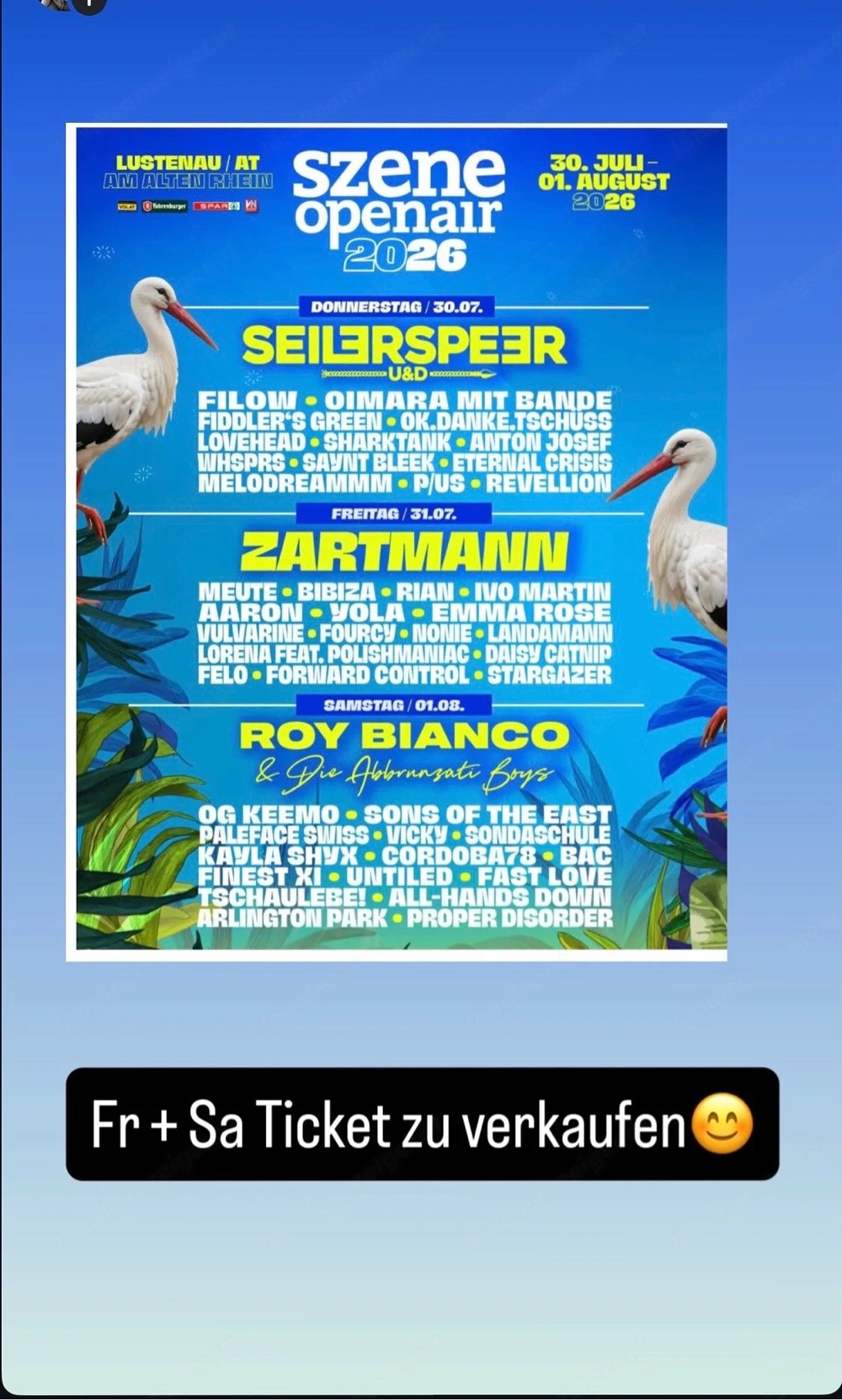 Szene Openair Fr + Sa 