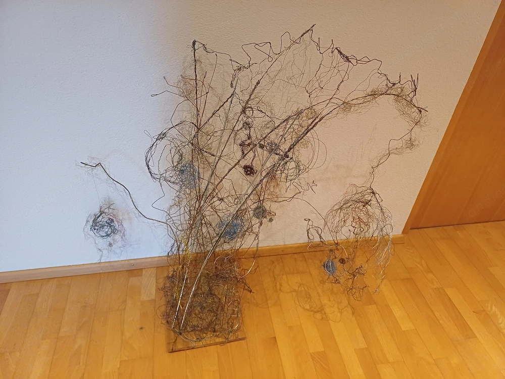 Drahtskulptur, Deko, Draht, Garten, Skulptur, Kunst, Plastik, Objekt