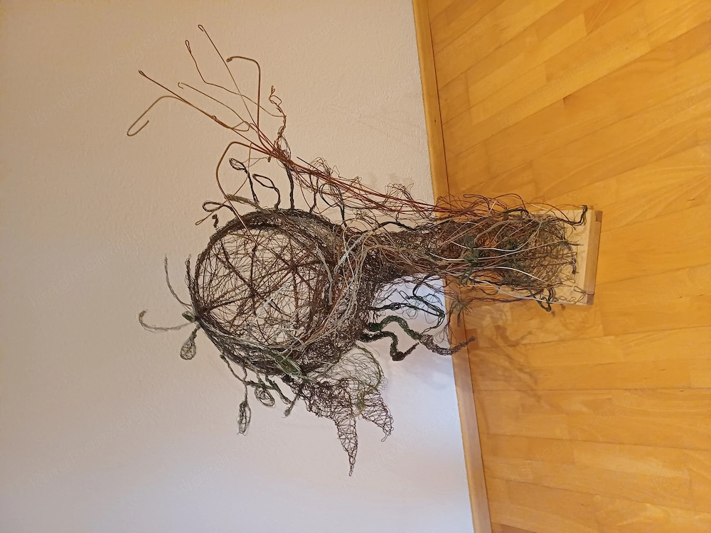 Drahtskulptur, Deko, Möbel, Draht, Kunst, Plastik, Skulptur
