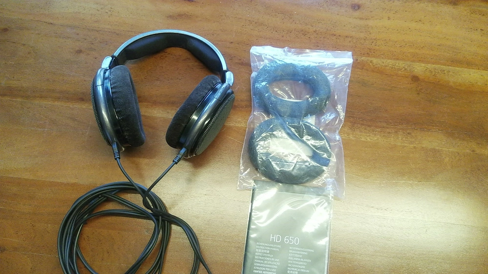 Sennheiser HD 650 Kopfhörer + neue Ersatz-Ohrpolster