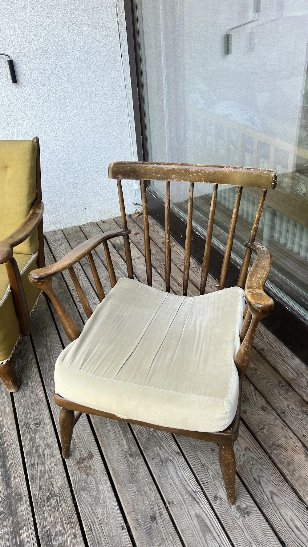 Vintage Sessel Speichenrücken   Skandinavisches Design, Holz