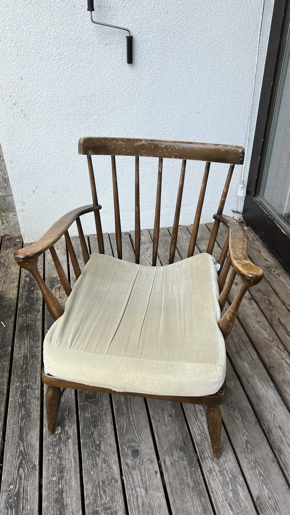 Vintage Sessel Speichenrücken   Skandinavisches Design, Holz