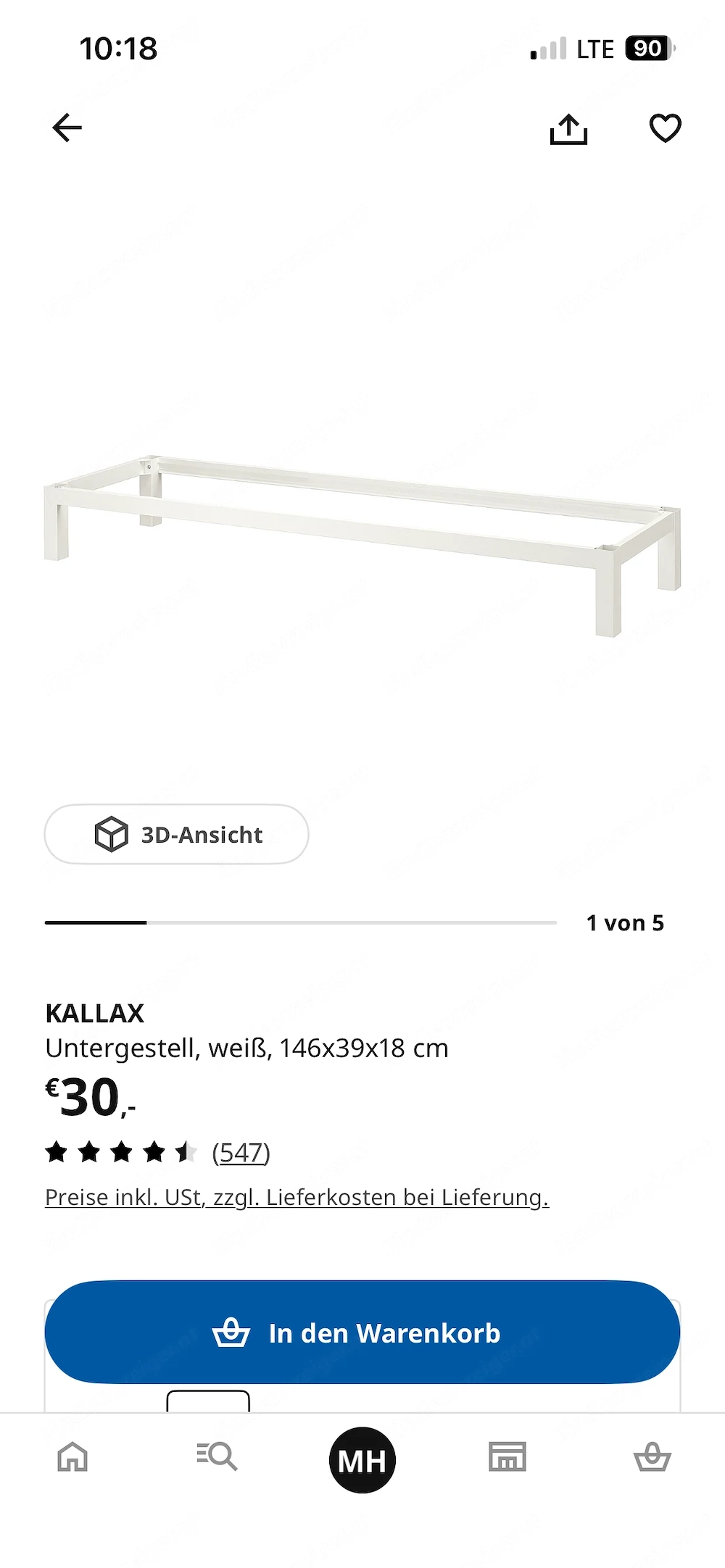 Kallax Ikea Regal-Gestell für 4er