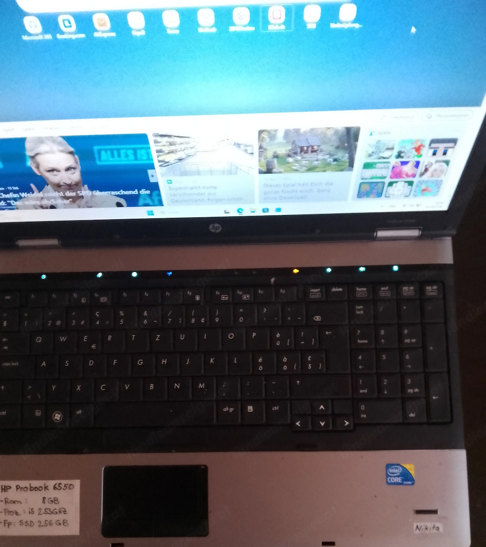 HP Probook 6550,,,,Windows 11