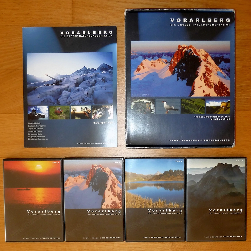 VORARLBERG Die grosse Naturdokumentation (Hanno Thurnher) 4-DVD-Box komplett