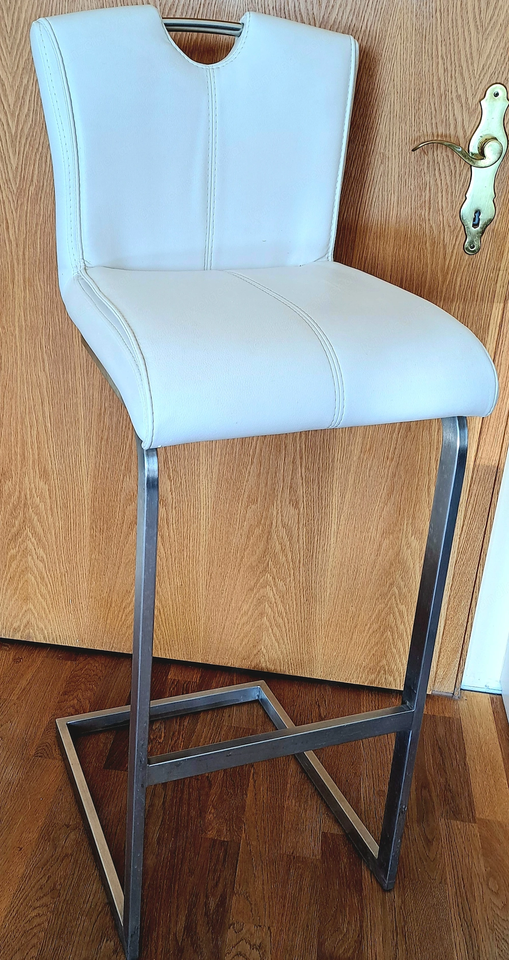 Barhocker 2er Set Echtleder