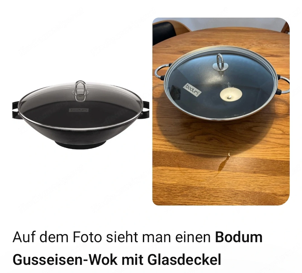Gusseisernen Wok (Durchmesser 37 cm) fast wie neu!!!