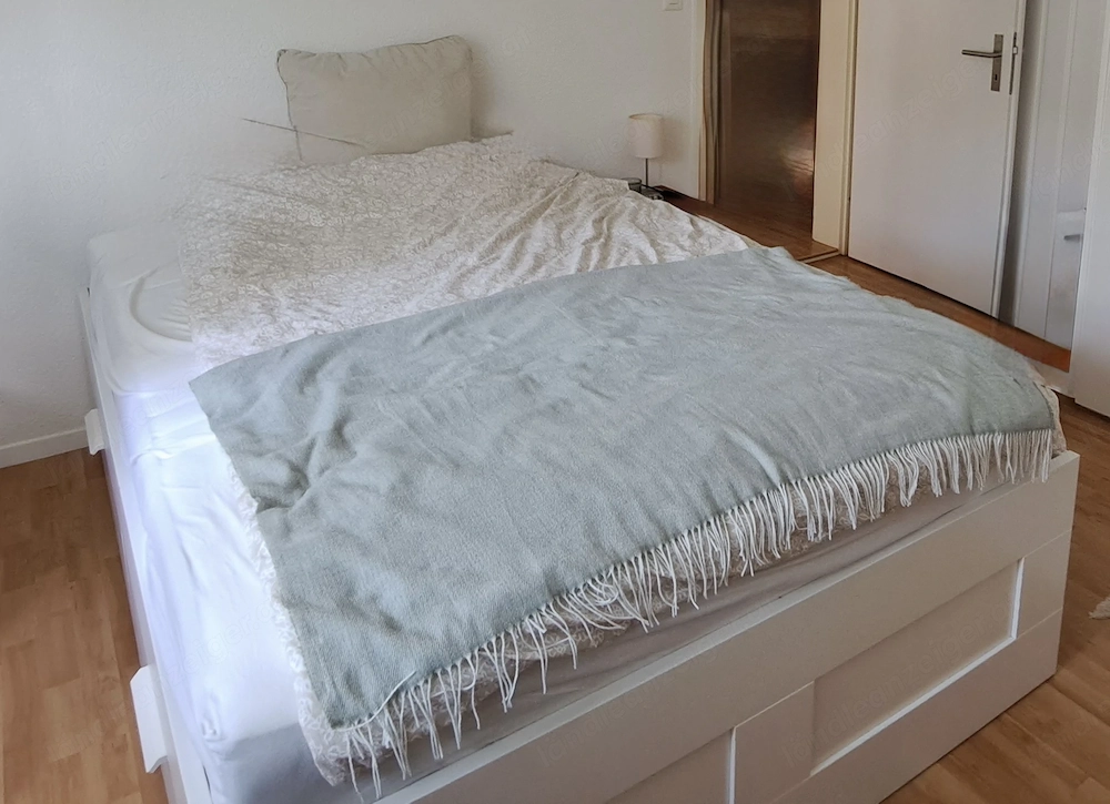 Ikea Brimnes Bett 140x200 mit Schubladen und Leirsund Lattenrost