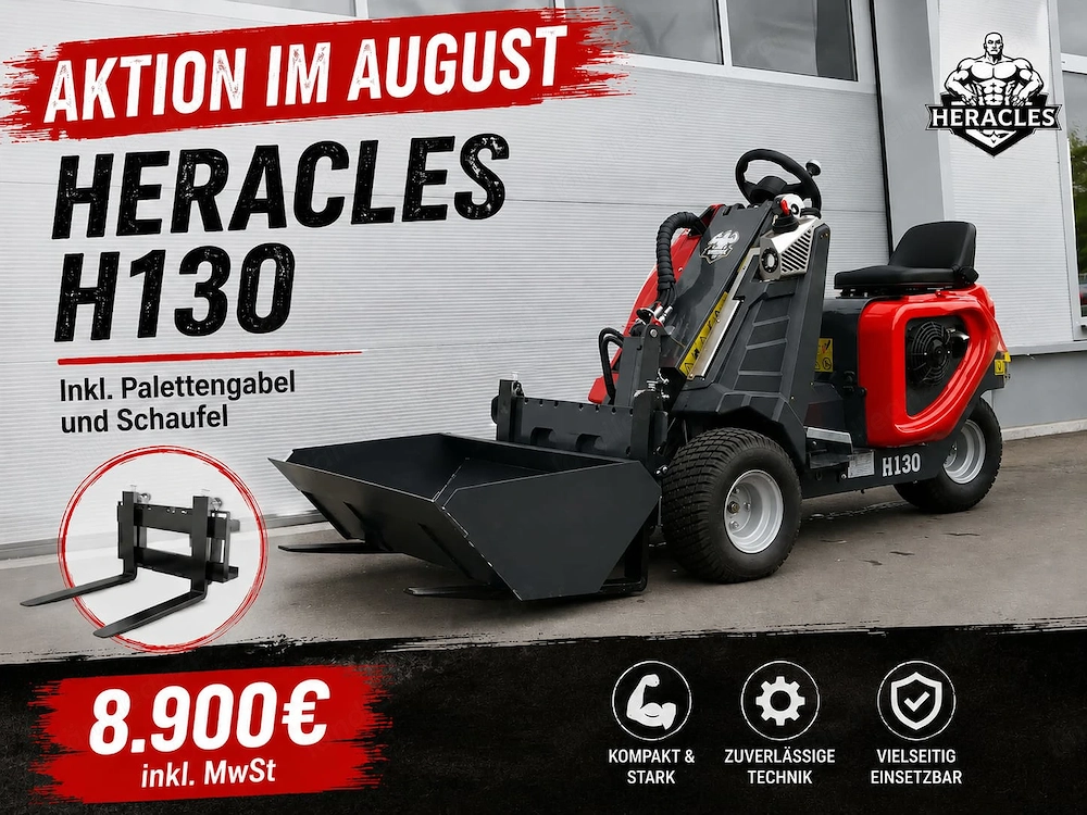 Hoflader Radlader Heracles H130 Minilader Multitool Bagger