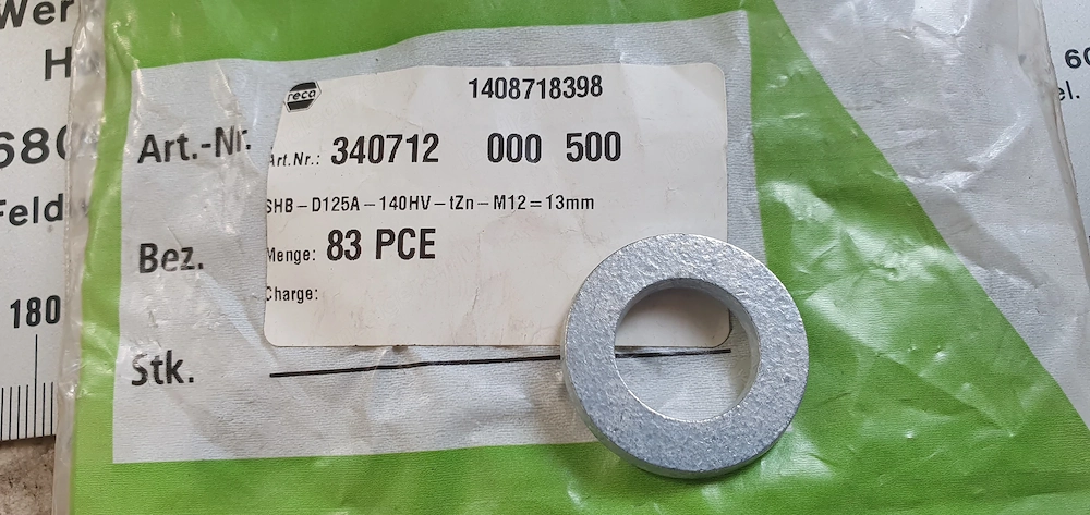 Beilagscheiben für M12