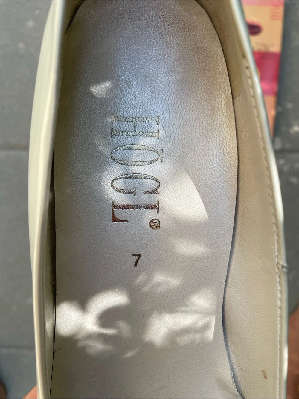 Högl Damen Pumps Leder Creme Elfenbein Gr. 7 (ca. EU 41) mit Originalschachtel