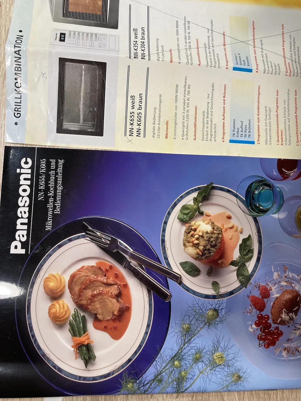 Panasonic Mikrowelle Grillkombination mit Kochbuch