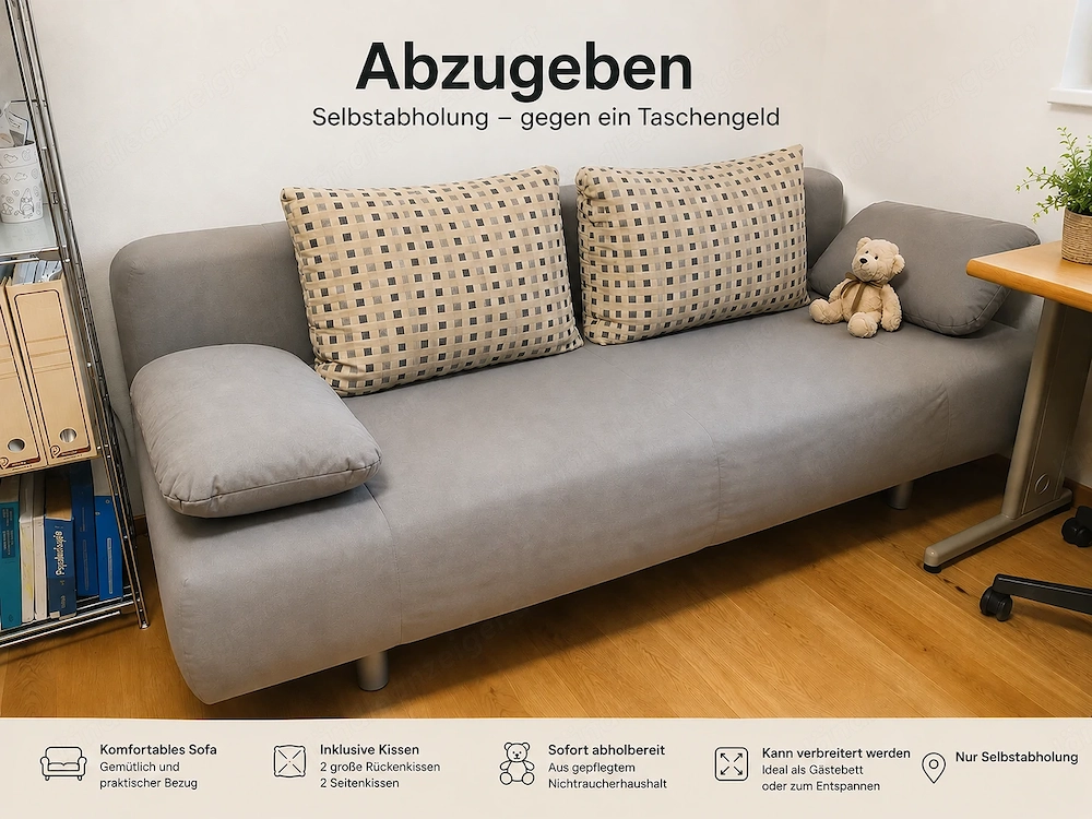 Gemütliche Couch abzugeben