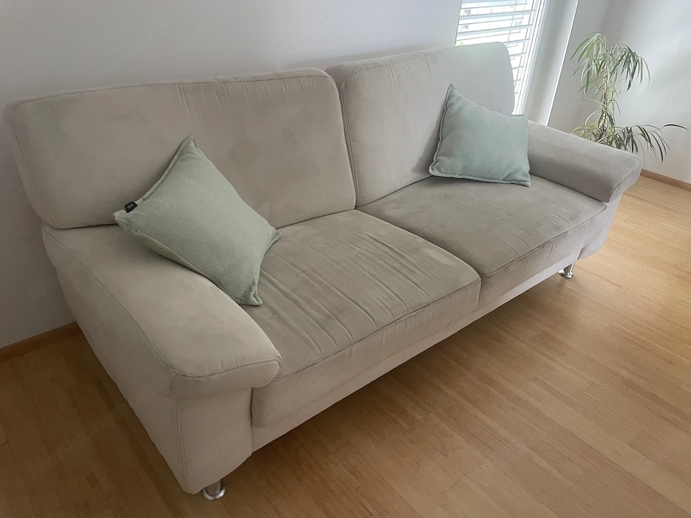     Gepflegte Stoffcouch, 200 cm, beige   250   VB