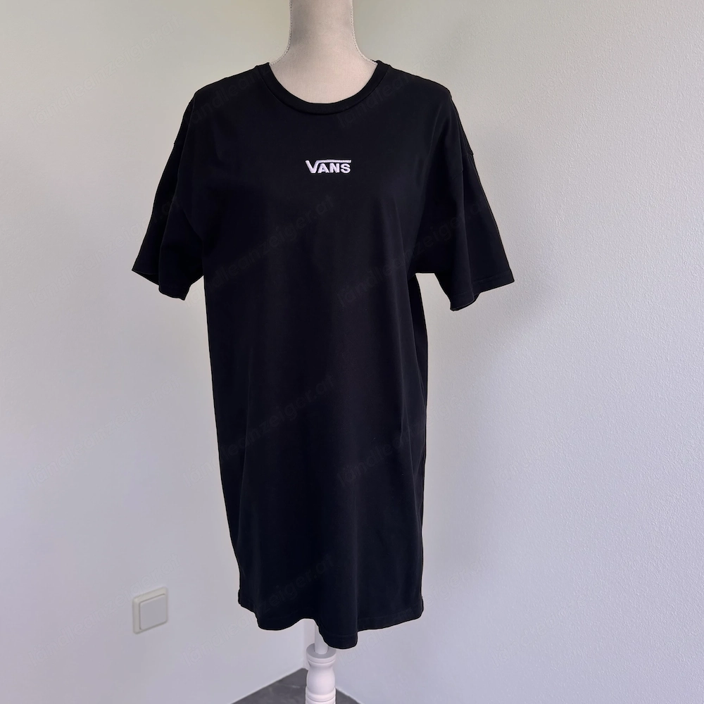 Vans Damen T Shirt Kleid Kurzkleid schwarz