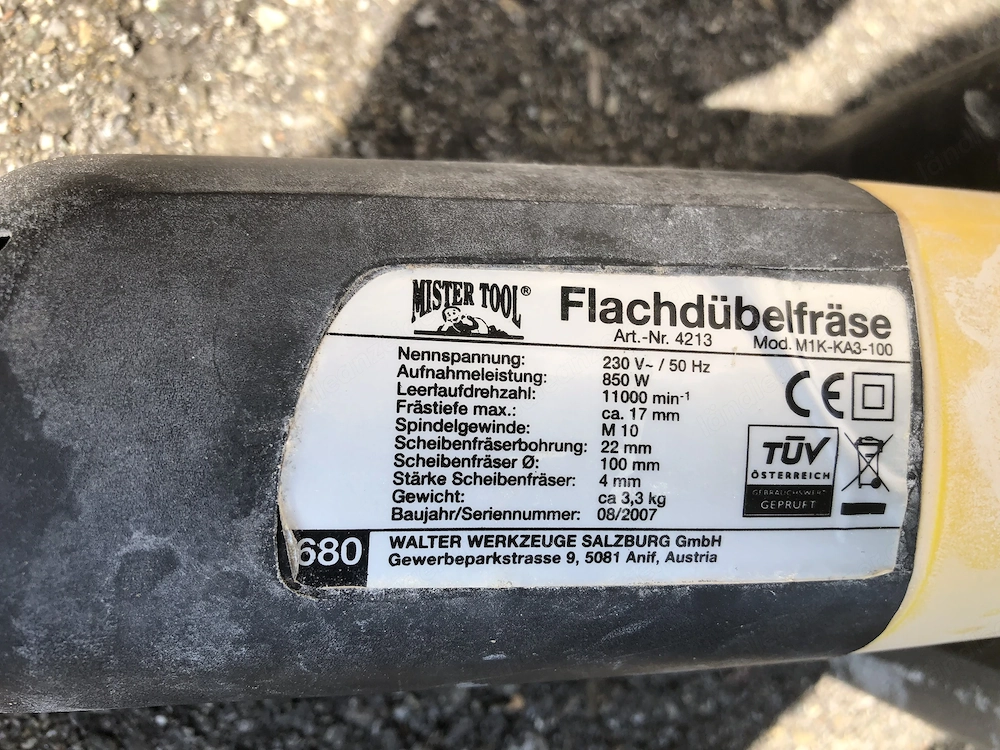 Flachdübelfräse Mister Tool
