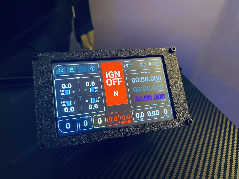 4,3 Zoll VoCore Display mit Touch-Funktion - SimHub Dashboard