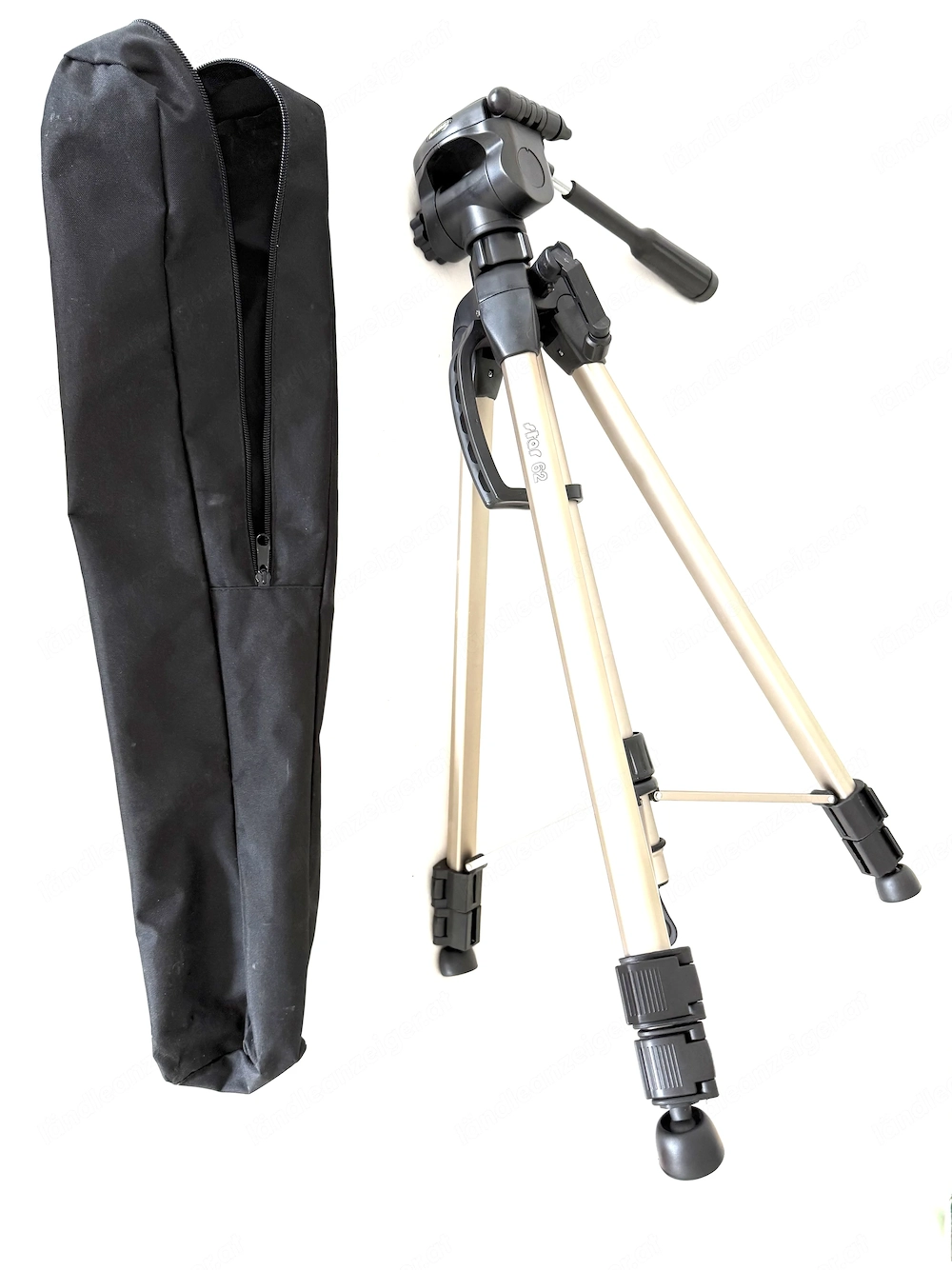 Hama Kamera Stativ Star 62, Dreibeinstativ mit 3-Wege-Kopf, 64-160cm Höhe