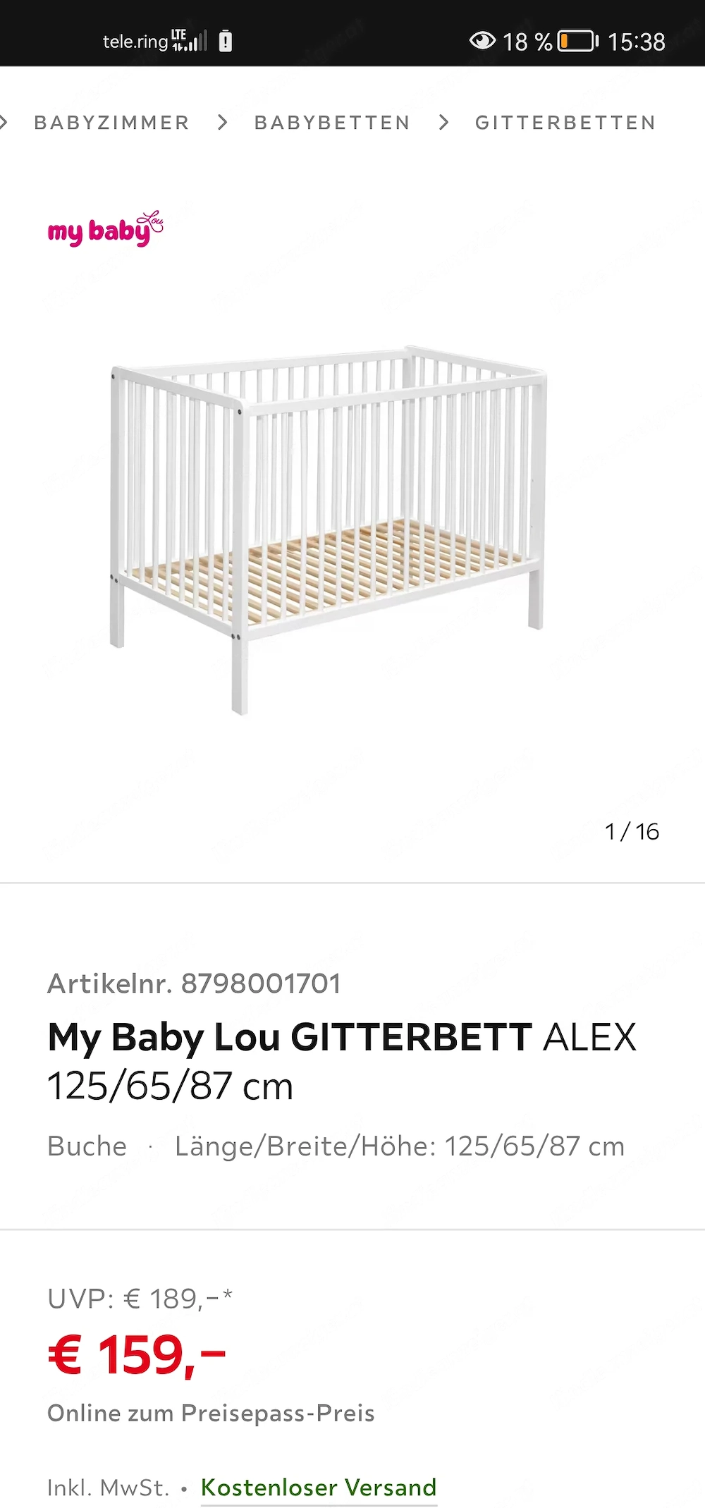 Gitterbett Neu Originalverpackt 