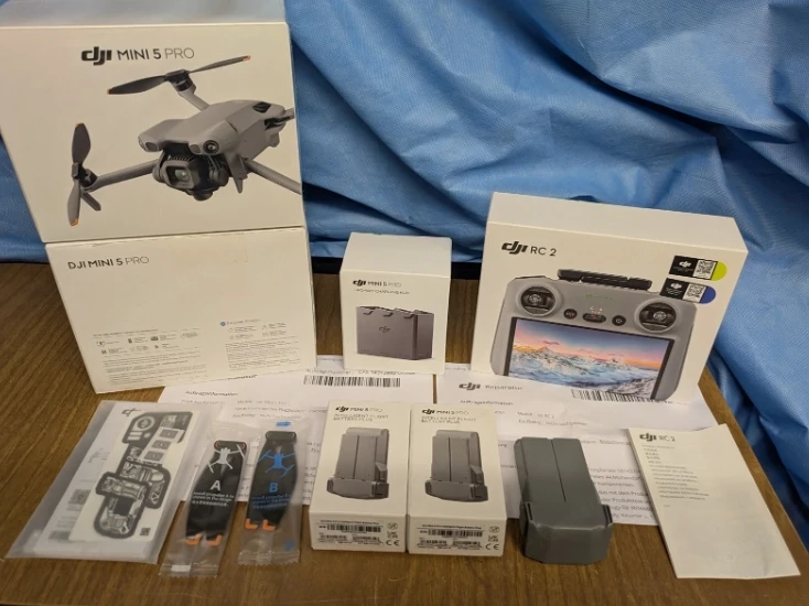 DJI Mini 5 Pro Drohne, RC2 und 2 Accus nicht aktiviert , in ungeöff. OVP