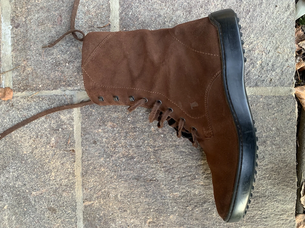 Herrenschuhe aus Velourleder, hoch, Grösse 43 von Tods