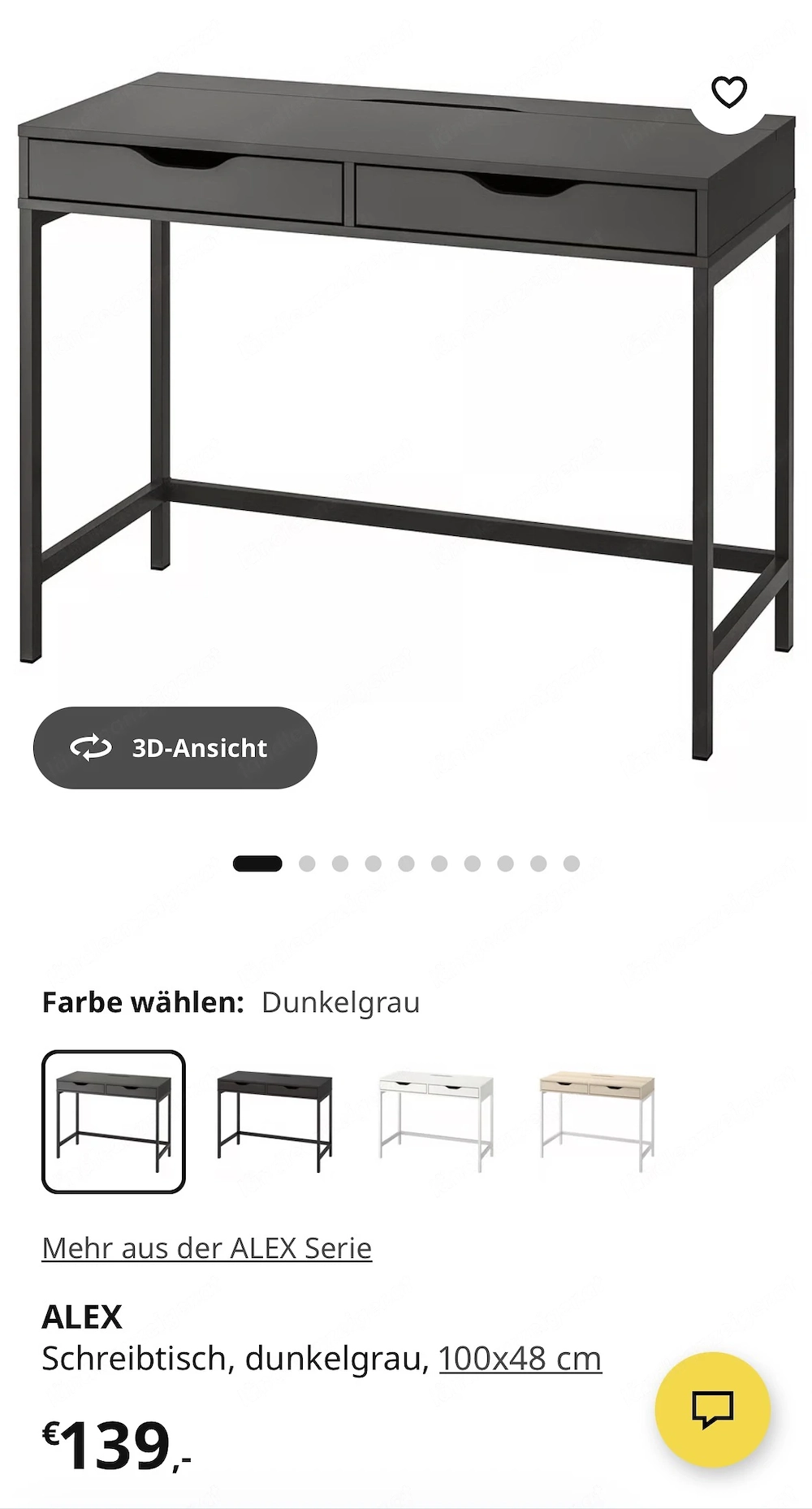 Schreibtisch klein von Ikea