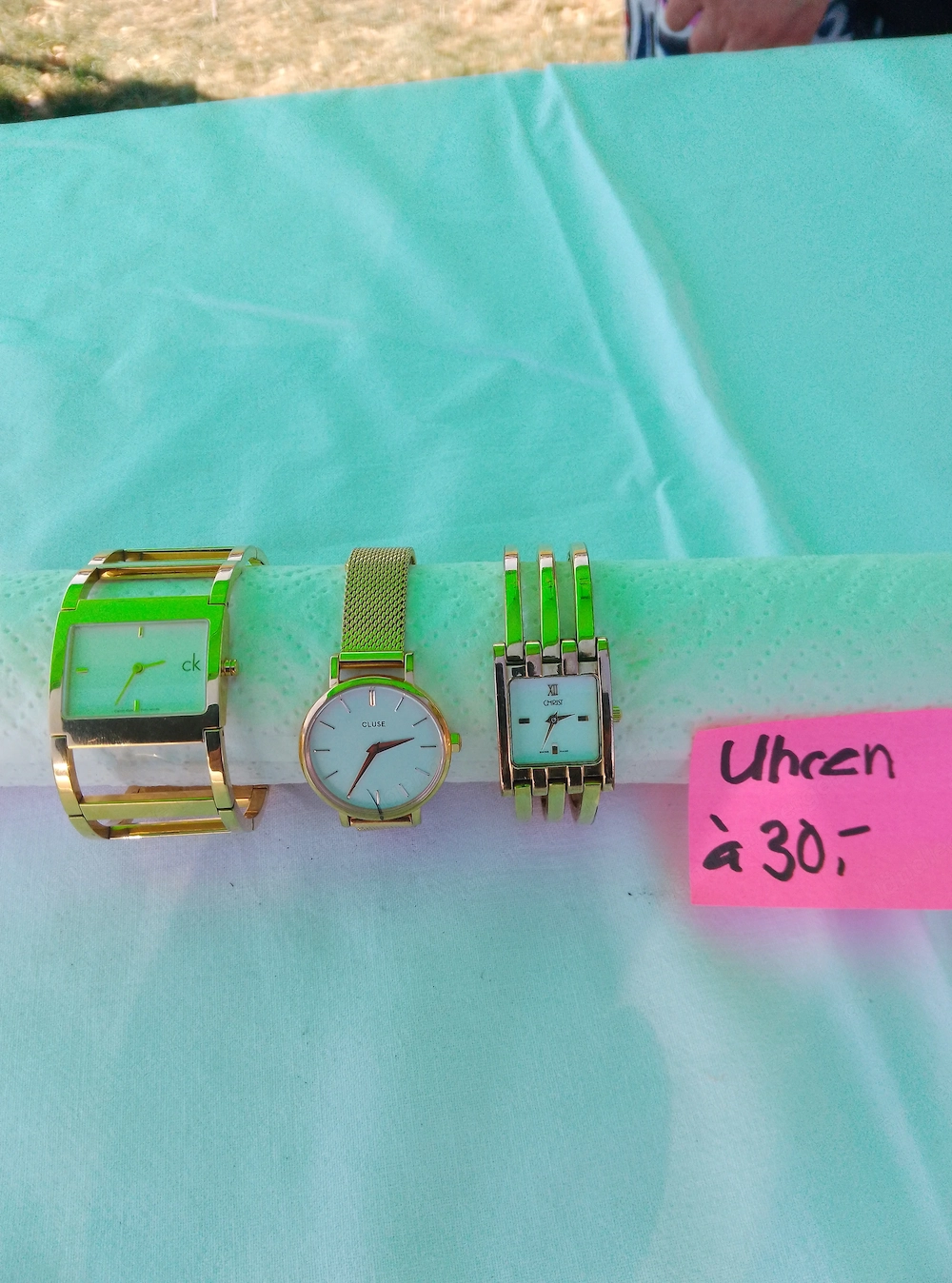 Dämmen Uhren occ.in Gold,,,,3 Stück