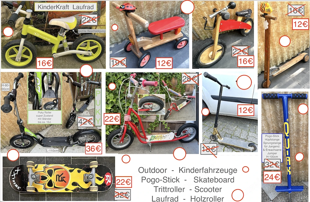 Trittroller Scooter Skateboard Laufrad