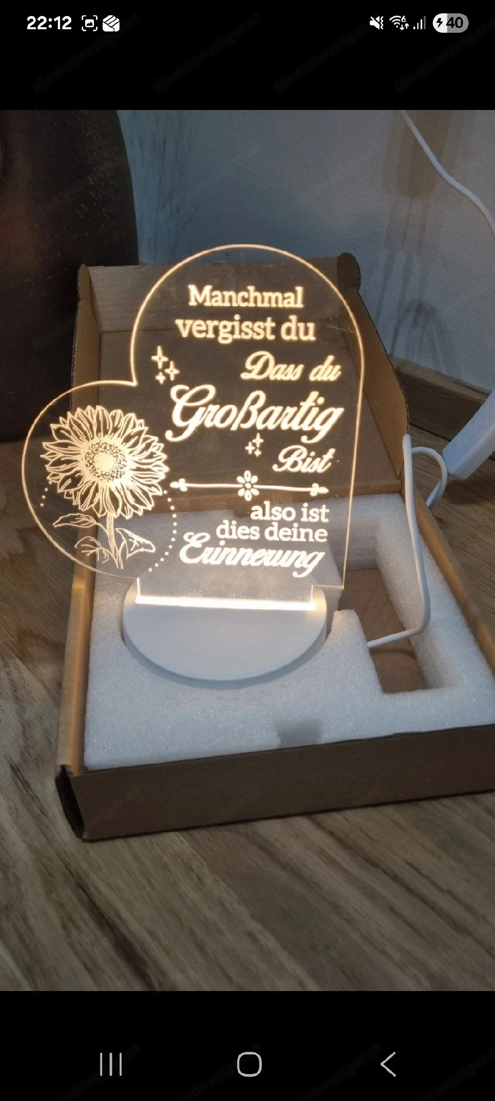 Leuchte text 