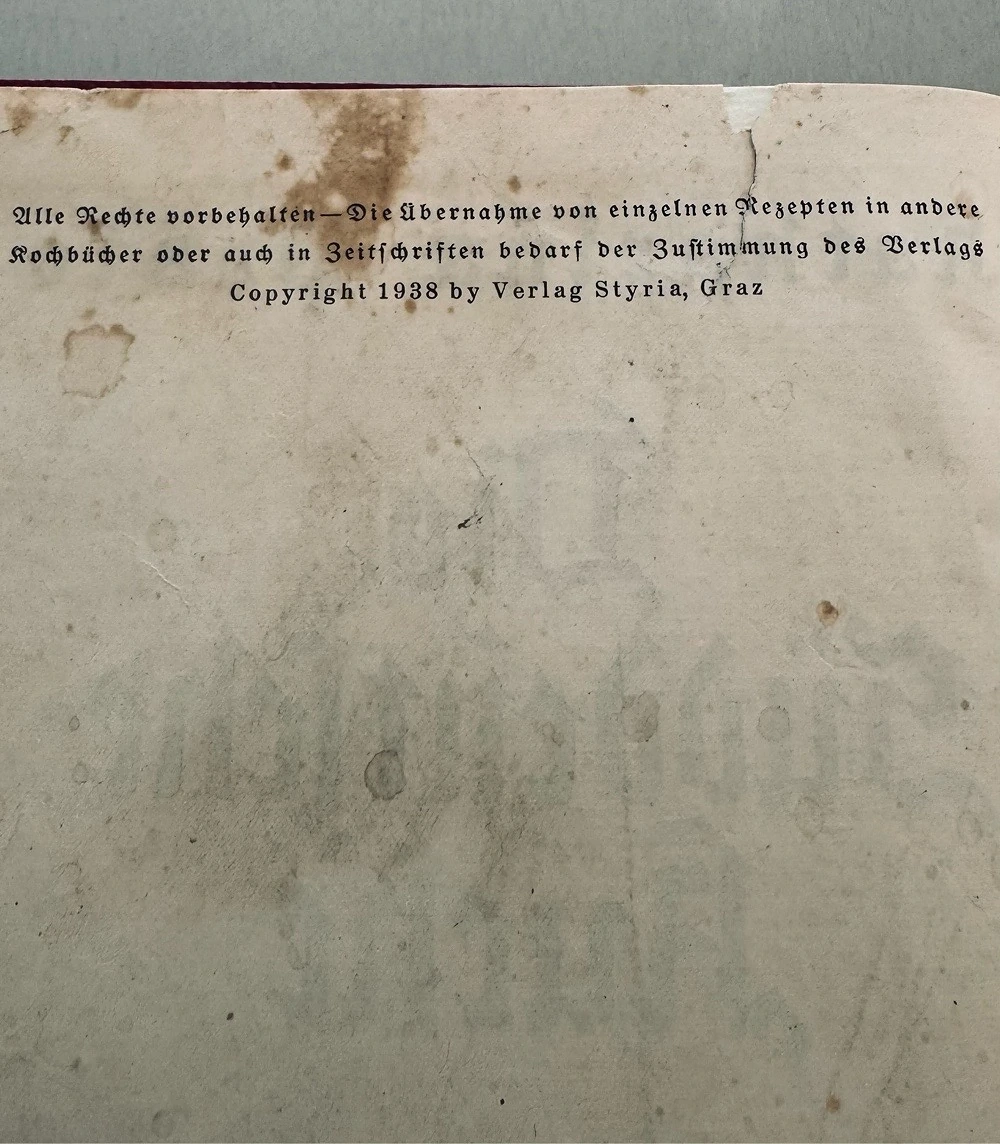 altes Kochbuch 1938