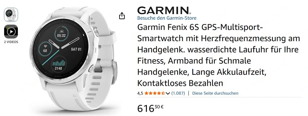Garmin Sportuhr Damen 