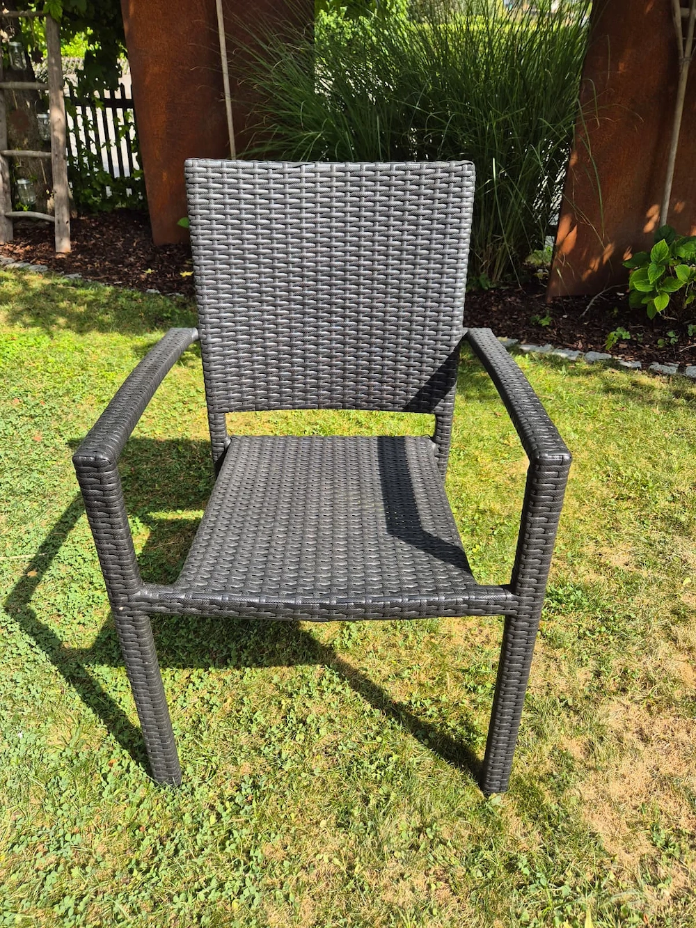 6 Rattanstühle  Samara    Schwarz   inkl. Polster